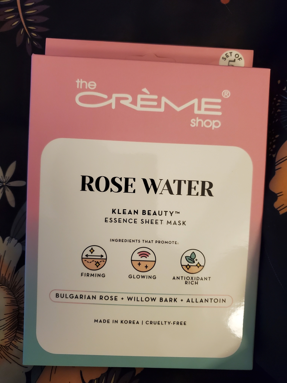 Rose Water KLEAN BEAUTY Essence Sheet Face Mask (5)